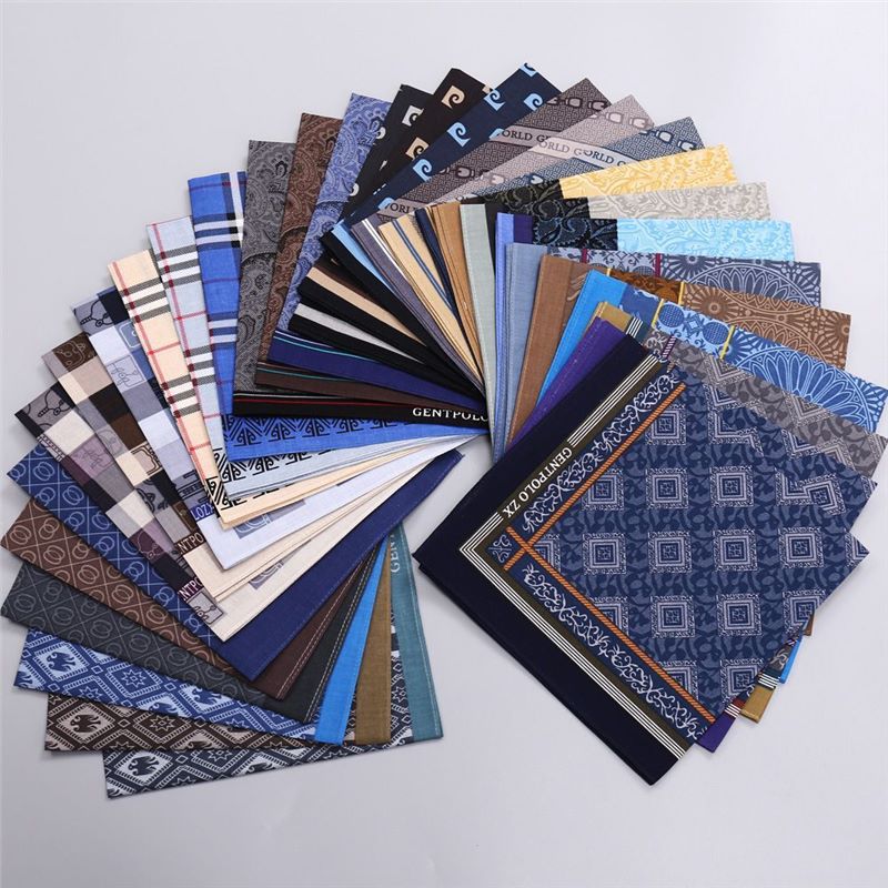 Handkerchief Cotton Men - 3 Buah Sapu Tangan Kotak-kotak Cetak