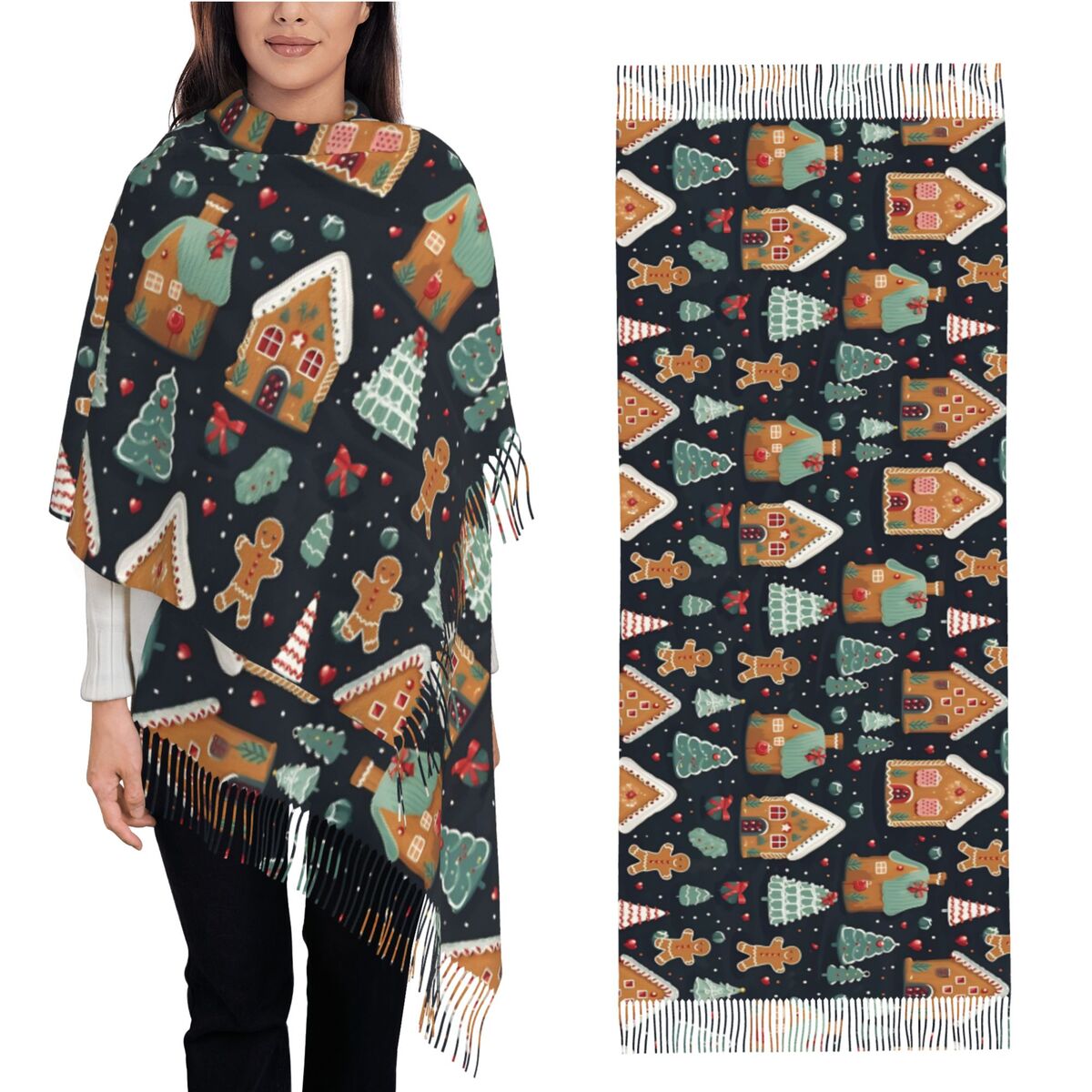 Kesenangan Natal - Kue Jahe Un - Pashmina Wrap Large ulasan dan harga