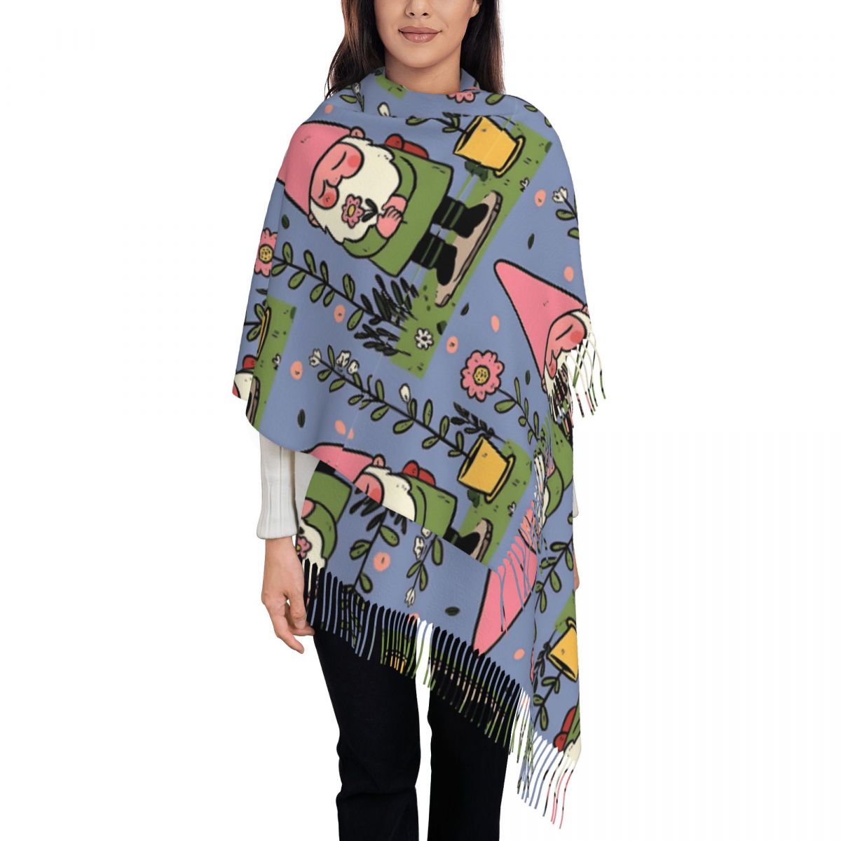 Selendang Pashmina Motif Natal - Pashmina Wrap Large ulasan dan harga