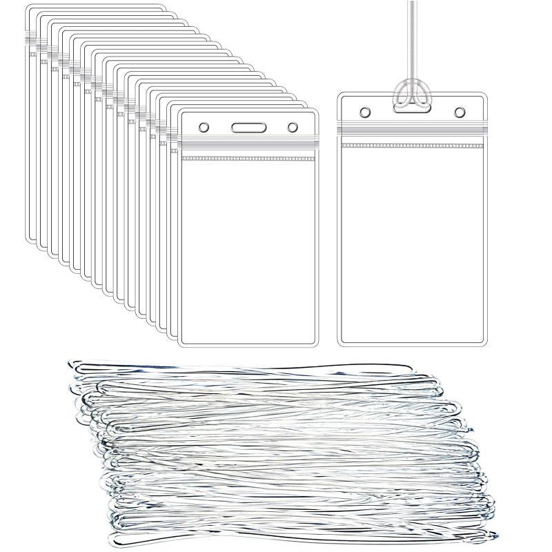 Tempat Kartu ID Plastik Transp - Lanyard Badge Holder ulasan dan harga